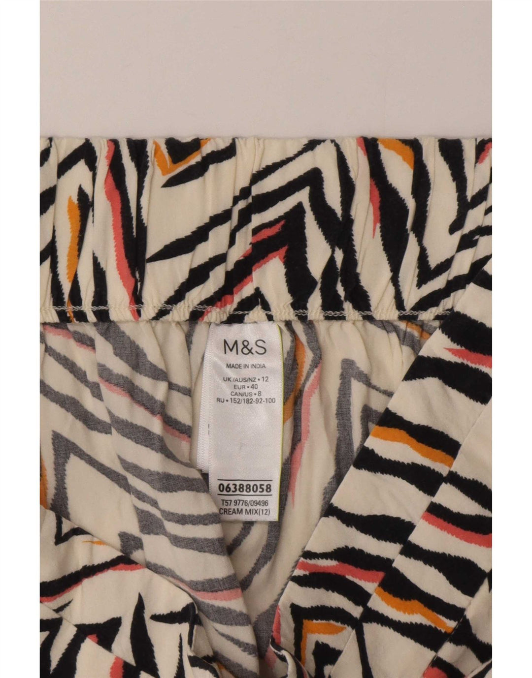 Pantaloncini casual da donna Marks & Spencer UK 12 medi W30 bianco sporco
