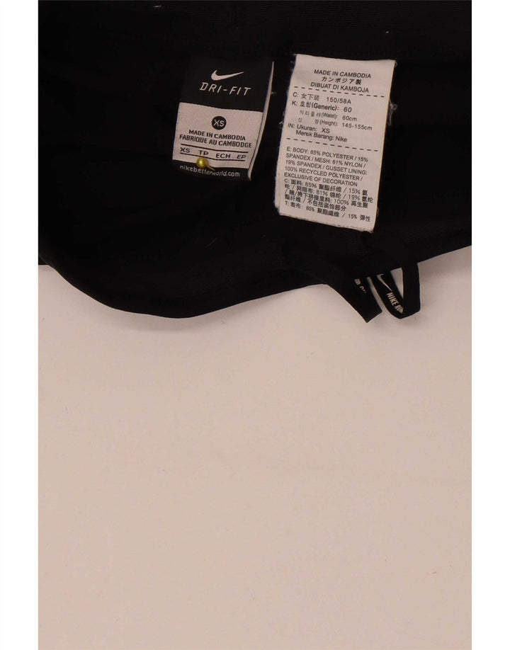 Leggings Nike Dri Fit da donna UK 6 XS Nero Poliestere Colourblock