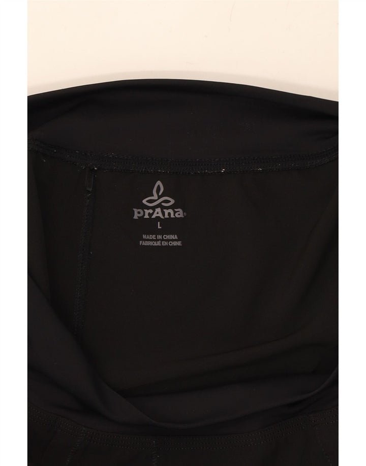 PRANA Womens Sport Shorts UK 14 Large Black Vintage Prana and Second-Hand Prana from Messina Hembry 