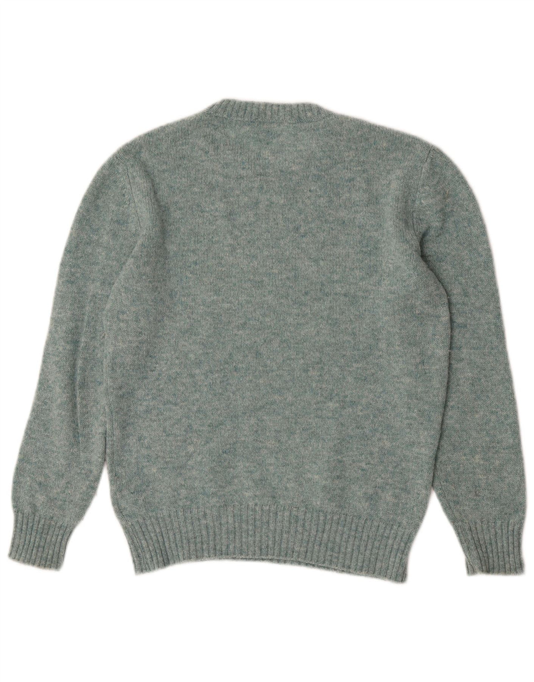 Maglione maglione girocollo da donna Benetton UK 14 Lana verde medio