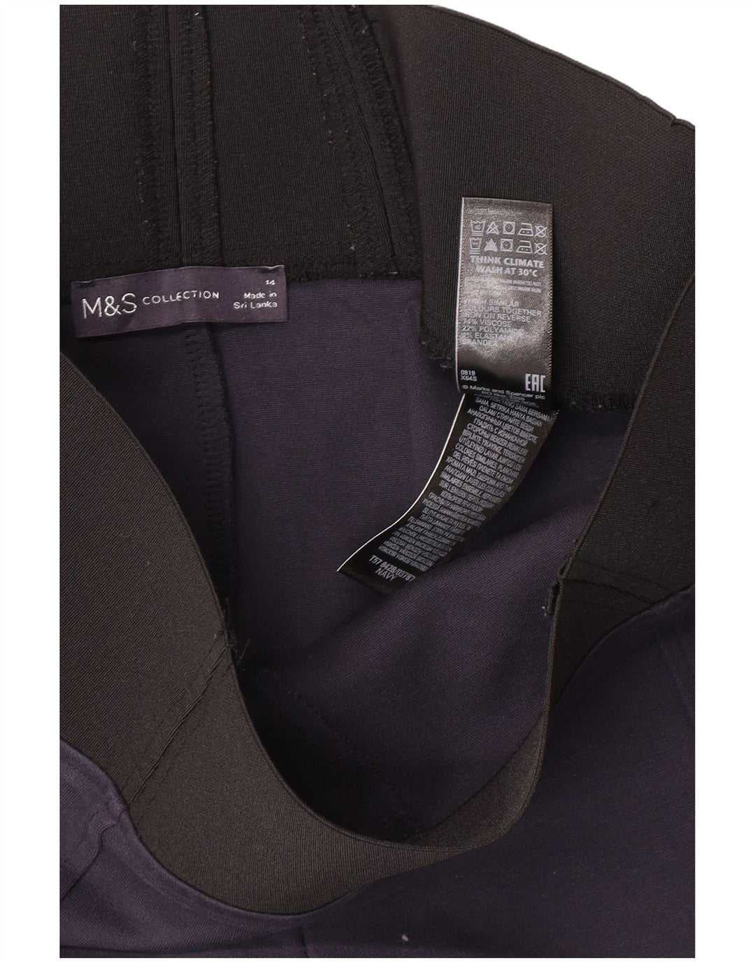 Leggings da donna Marks & Spencer UK 14 viscosa blu navy medio