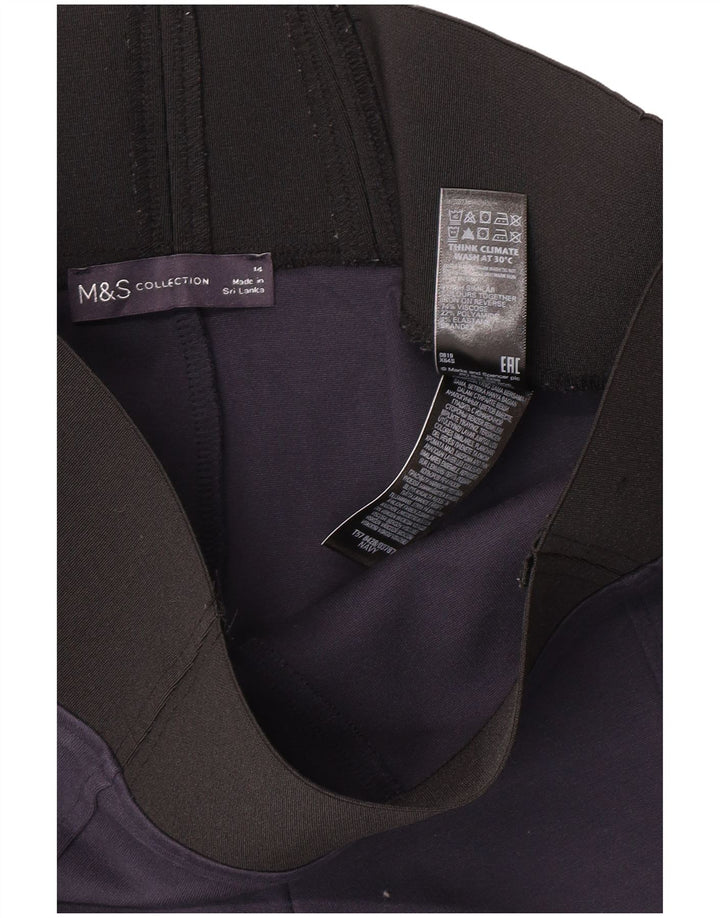 Leggings da donna Marks & Spencer UK 14 viscosa blu navy medio