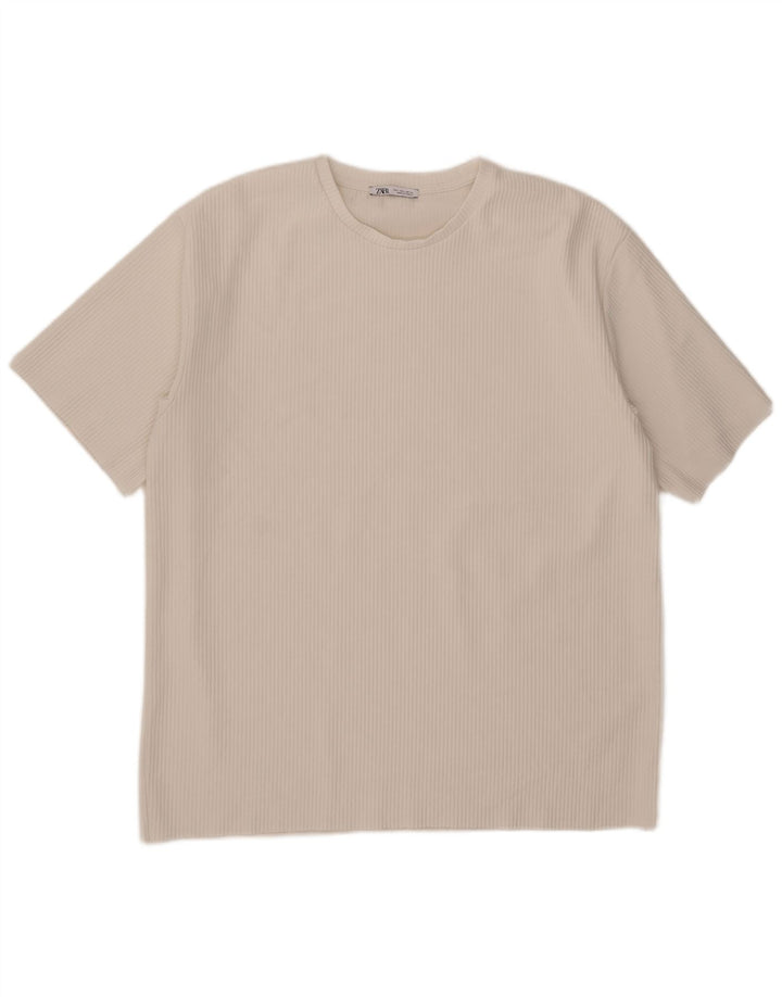 T-shirt Zara da uomo grande bianca