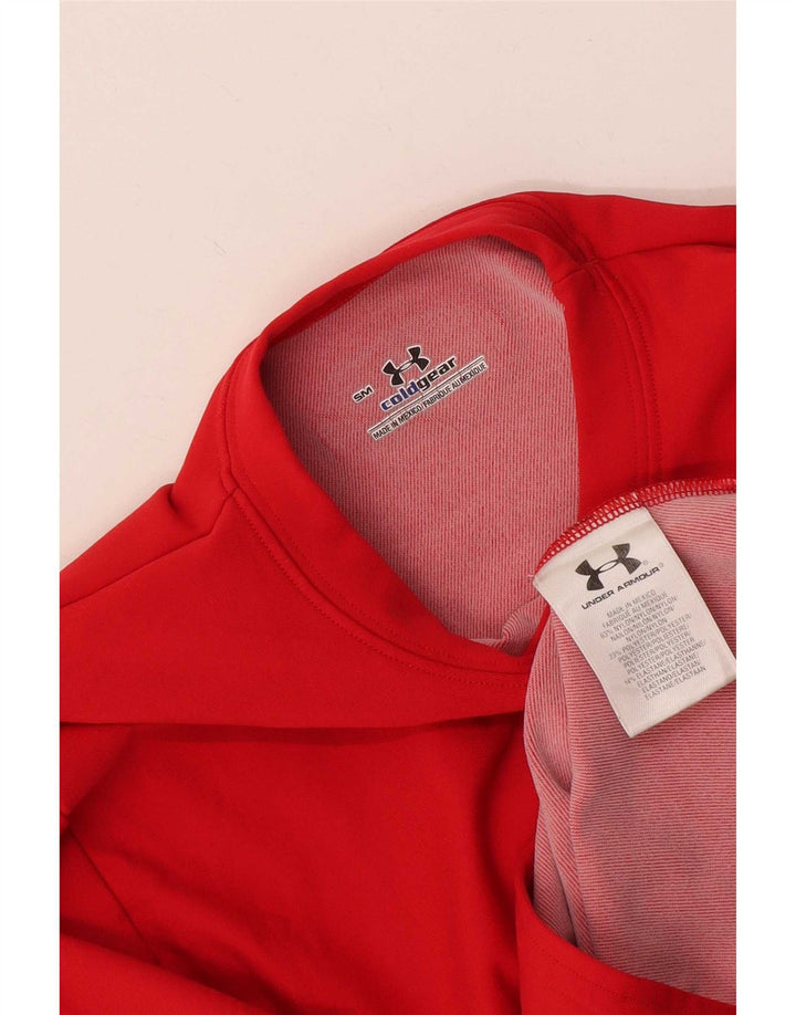 Under Armour Mens Cold Gear Top manica lunga piccolo nylon rosso