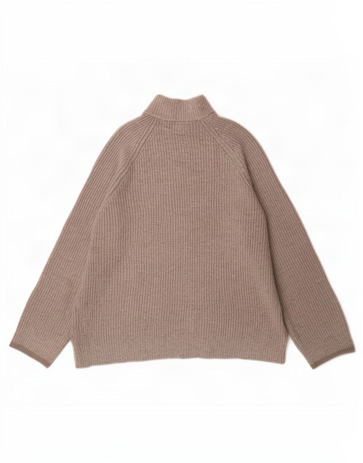 Maglione da uomo con collo con zip Marks & Spencer 3XL acrilico grigio