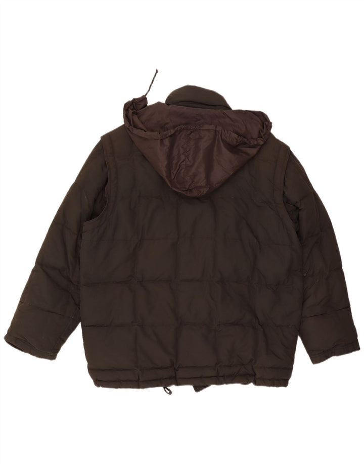 Fay Giacca imbottita da uomo con vestibilità ampia con cappuccio UK 40 Large Marrone