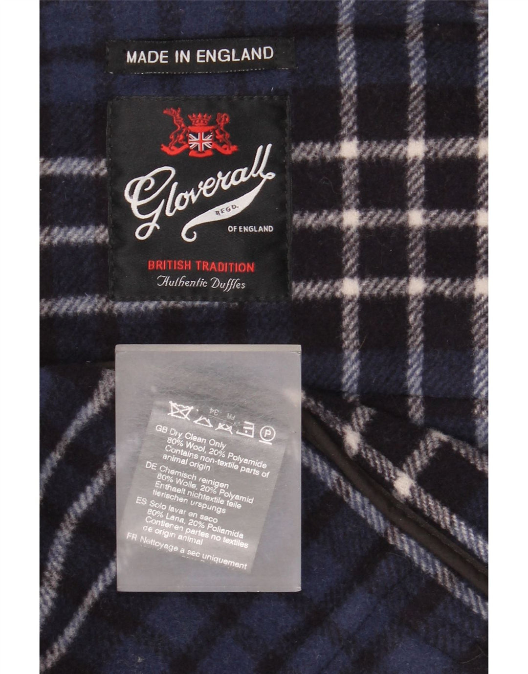 Montgomery con cappuccio da donna Gloverall EU 34 XS Lana blu navy