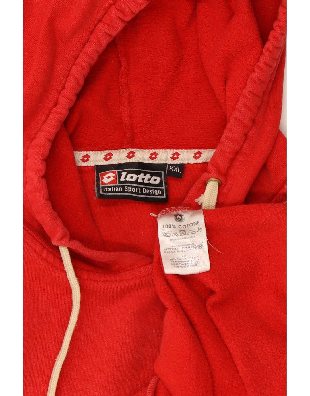 Maglione con cappuccio grafico da uomo Lotto 2XL Rosso