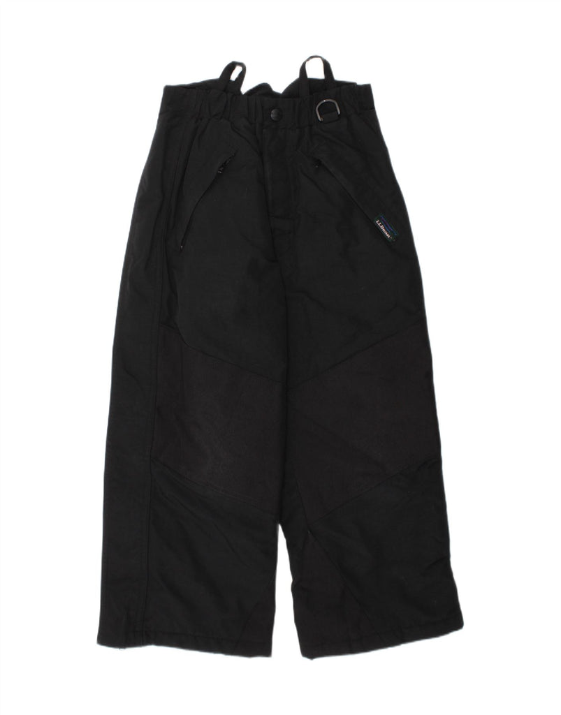 L.L.BEAN Boys Ski Trousers 5-6 Years XS W24 L18 Black Nylon Vintage L.L.Bean and Second-Hand L.L.Bean from Messina Hembry 