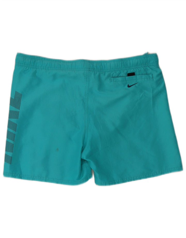 Pantaloncini da bagno grafici Nike da uomo in poliestere blu medio