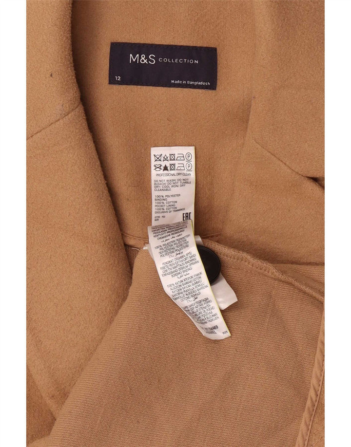 Cappotto da donna Marks & Spencer UK 12 Poliestere marrone medio