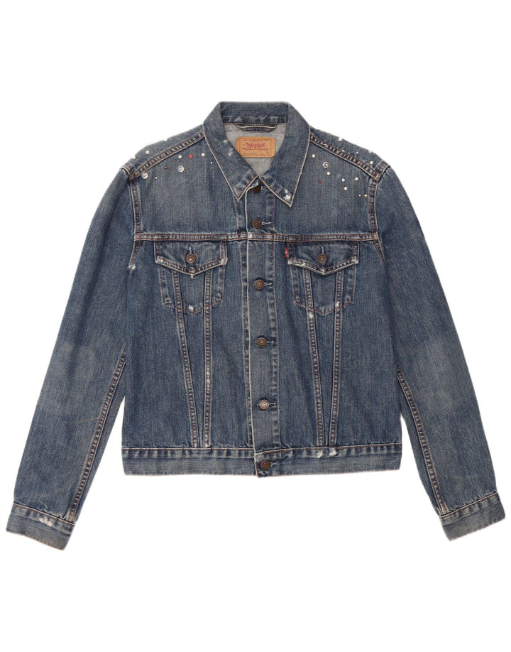 Giacca di jeans per bambina LEVI'S 11-12 anni grande in cotone blu