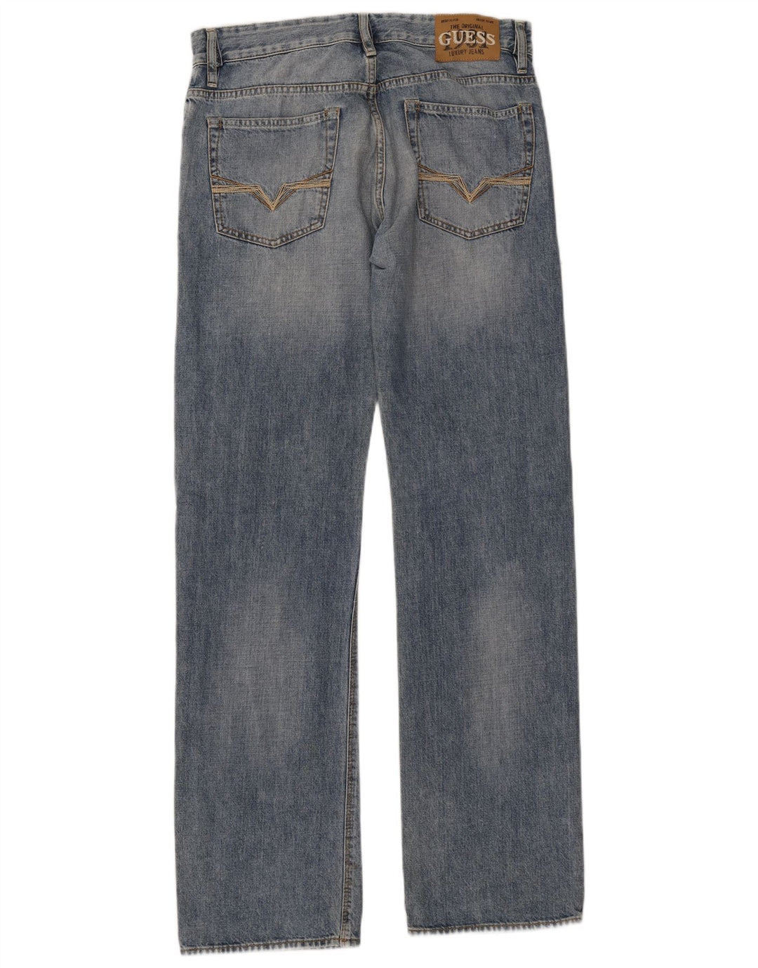 Jeans dritti da donna Guess W31 L34 cotone blu