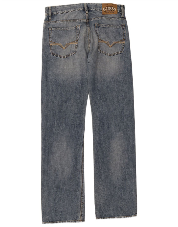 Jeans dritti da donna Guess W31 L34 cotone blu