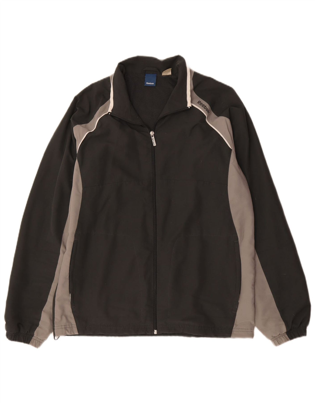 Giacca da ginnastica da uomo Reebok Small nera in poliestere color block