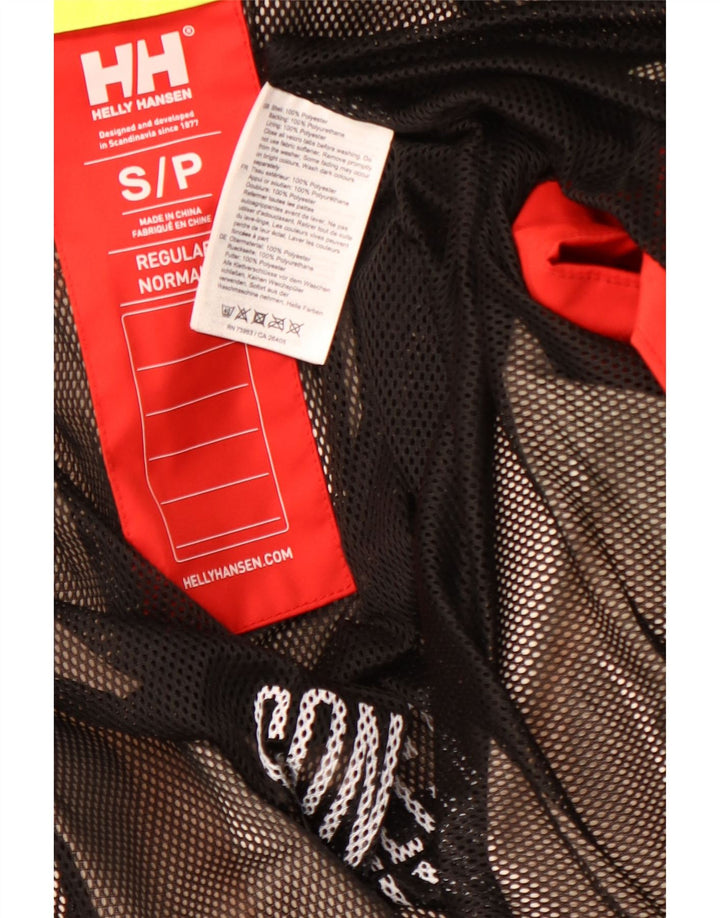 HELLY HANSEN Giacca antipioggia con cappuccio grafica da uomo UK 36 Small Red Colourblock