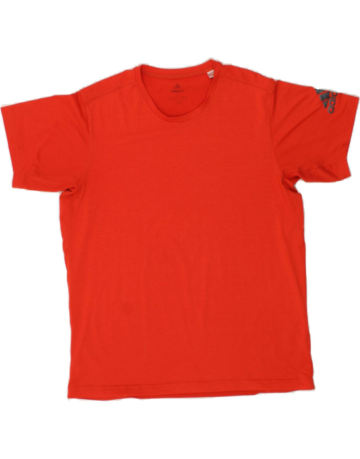 ADIDAS Mens Graphic T-Shirt Top Large Red Polyester Vintage Adidas and Second-Hand Adidas from Messina Hembry 