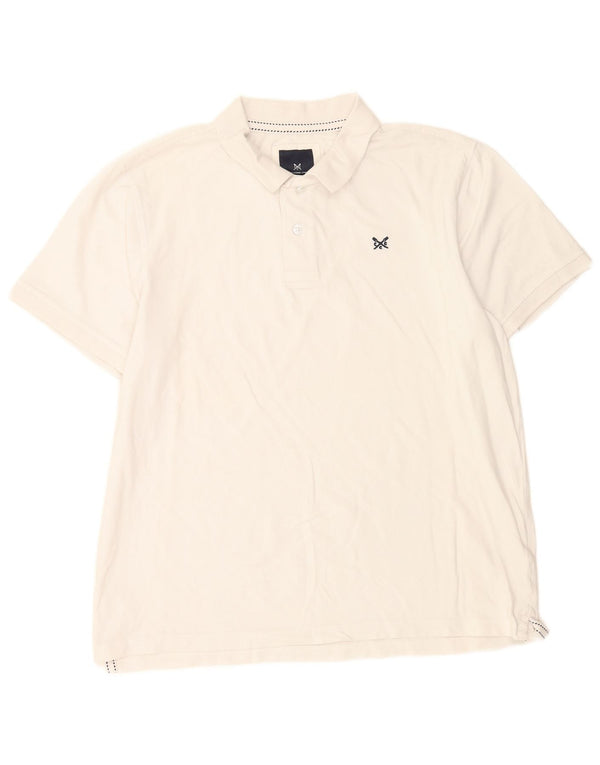 Crew Clothing Polo da uomo XL in cotone bianco