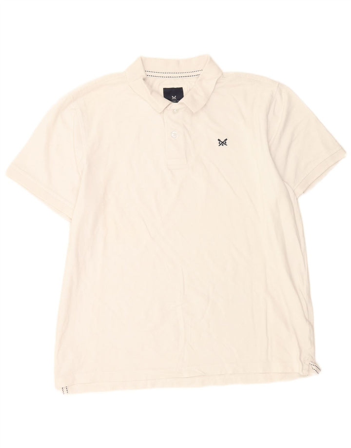 Crew Clothing Polo da uomo XL in cotone bianco
