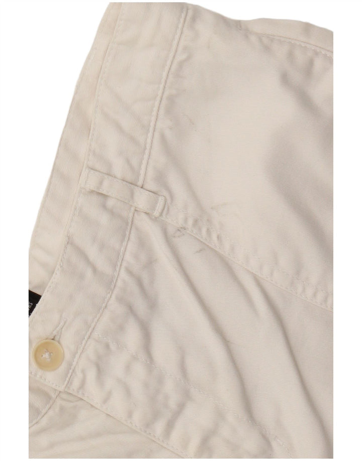 Pantaloncini chino da donna Calvin Klein US 6 medi W28 cotone bianco sporco