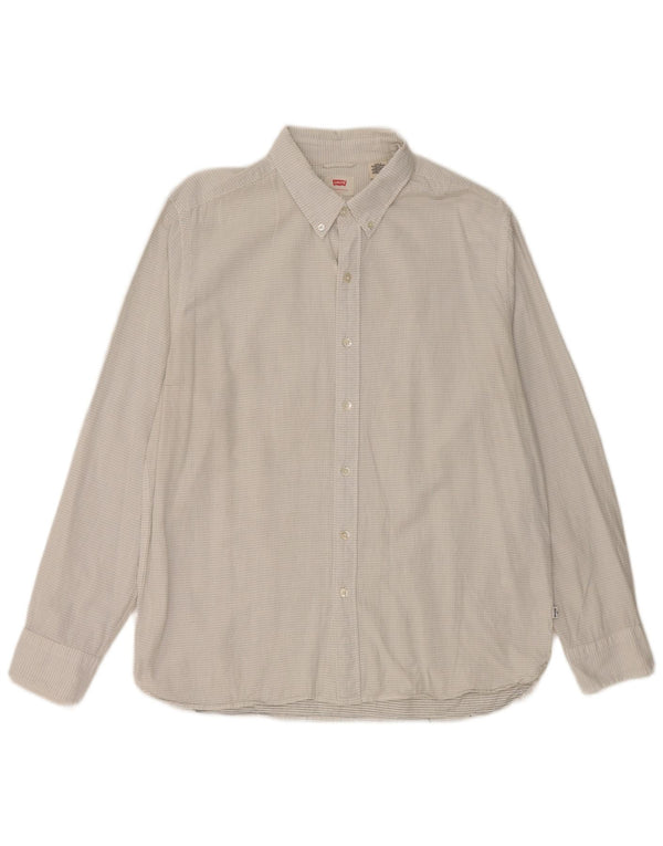 Camicia Levi's Uomo Large in cotone maculato bianco