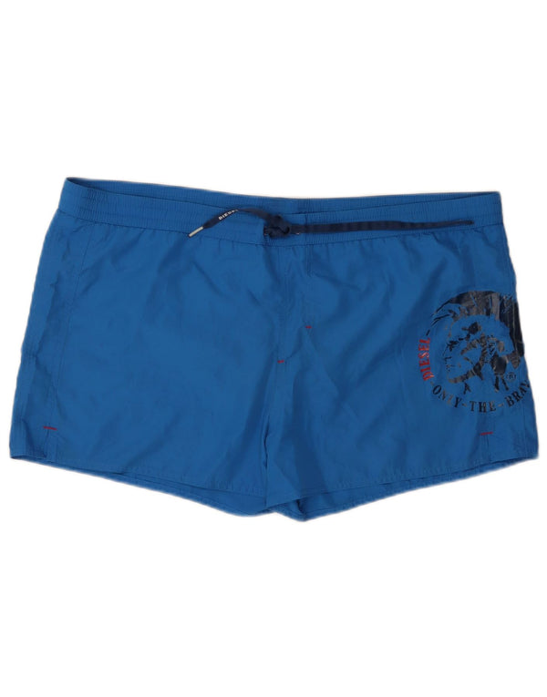 Pantaloncini da bagno grafici da uomo Diesel 2XL poliestere blu