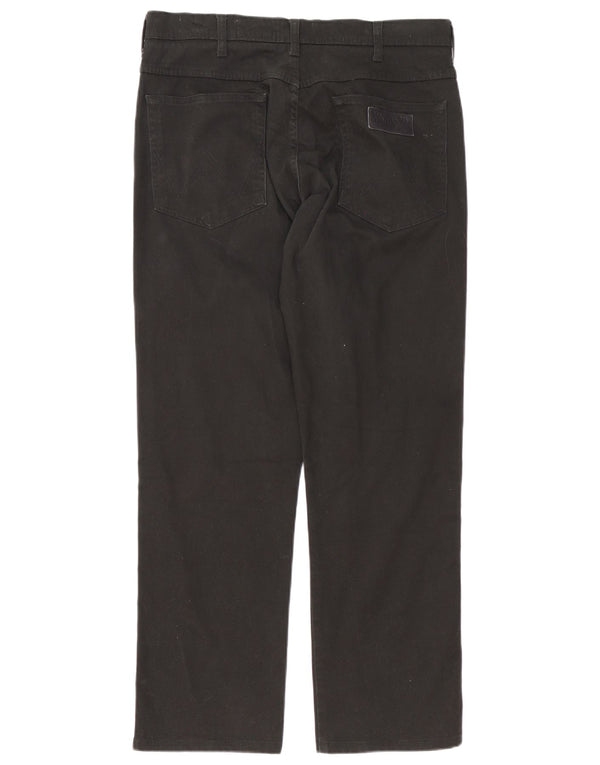 Pantaloni casual dritti elasticizzati da uomo Wrangler Arizona W35 L34 cotone nero