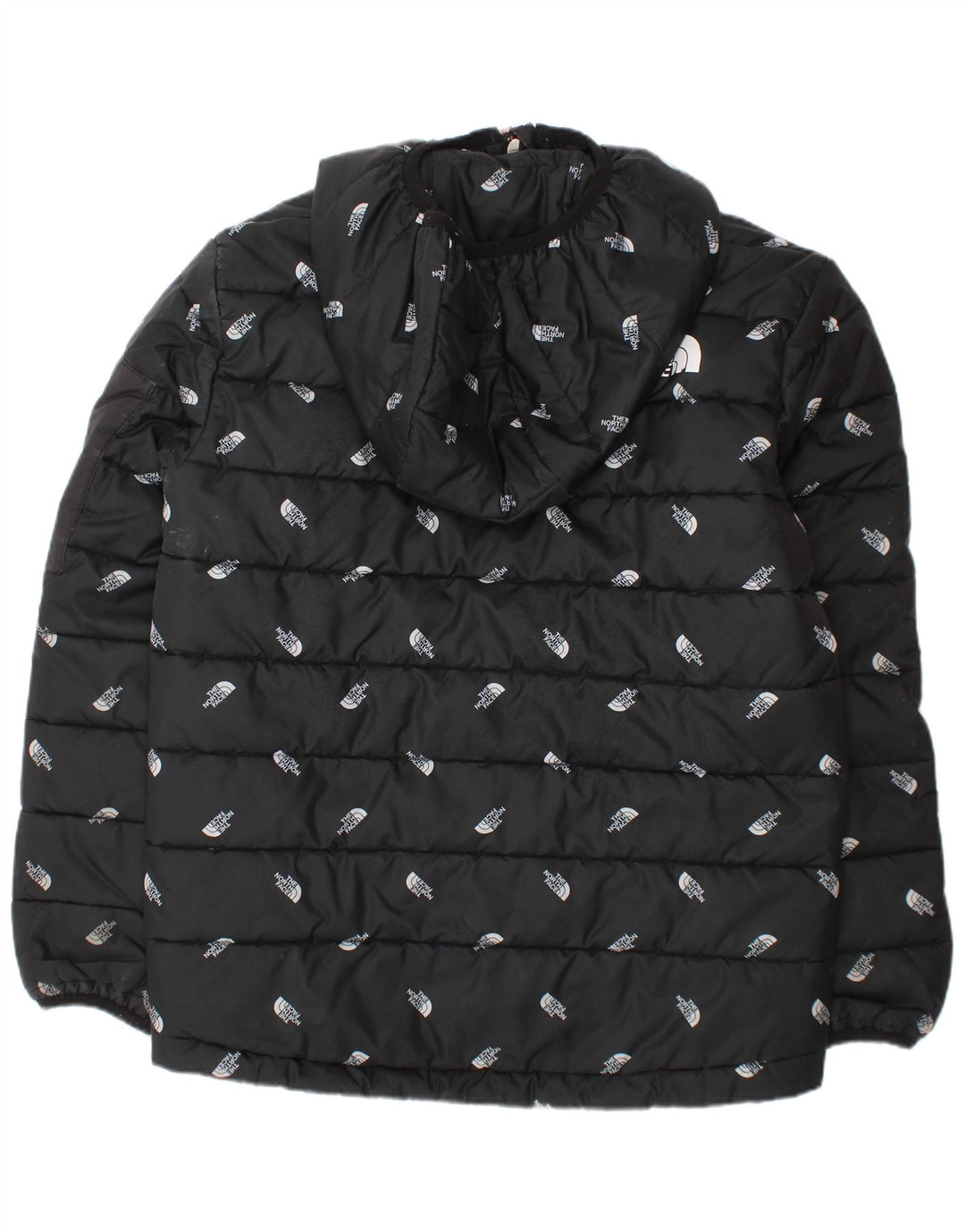 Giacca imbottita con cappuccio grafica The North Face da ragazzo 9-10 anni media nera