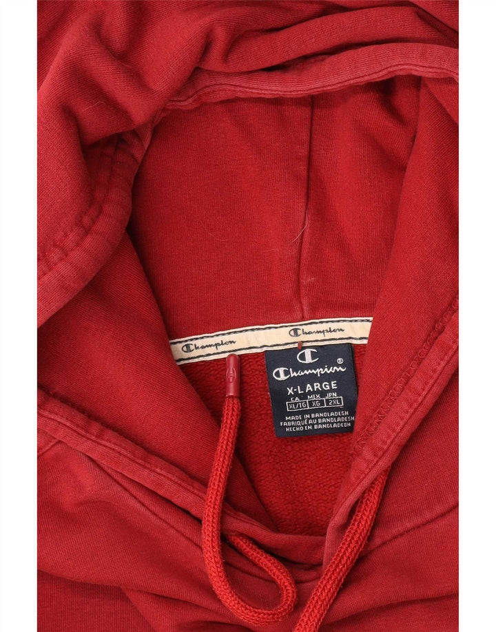 Felpa con cappuccio grafica da uomo Champion XL rossa