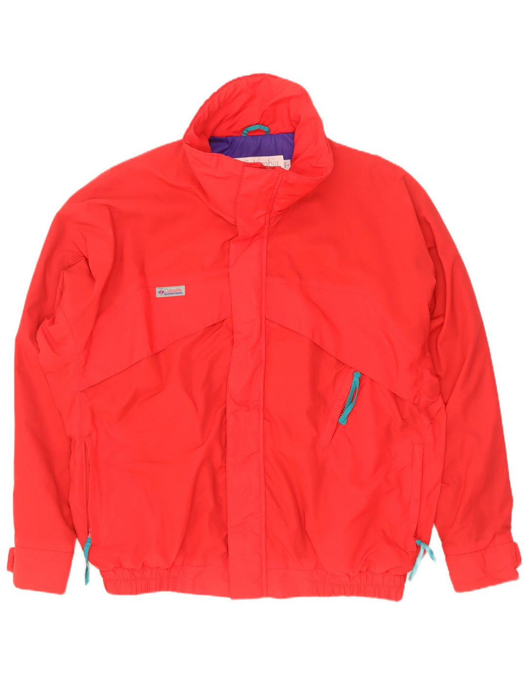 Giacca da sci Columbia da uomo vestibilità ampia UK 40 grande nylon rosso