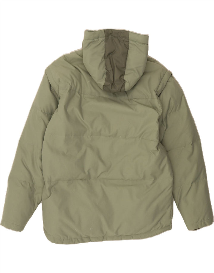 FILA Mens Hooded Padded Jacket UK 40 Large Green Colourblock Polyamide Vintage Fila and Second-Hand Fila from Messina Hembry 