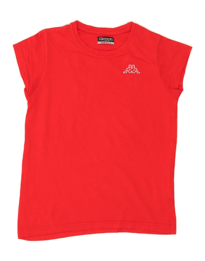 KAPPA Womens T-Shirt Top UK 10 Small Red Cotton Vintage Kappa and Second-Hand Kappa from Messina Hembry 