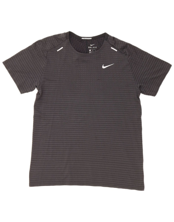 T-shirt Nike Dri Fit da uomo, grigio medio, gessato