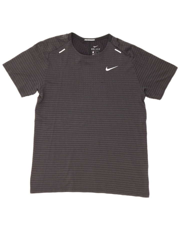 T-shirt Nike Dri Fit da uomo, grigio medio, gessato