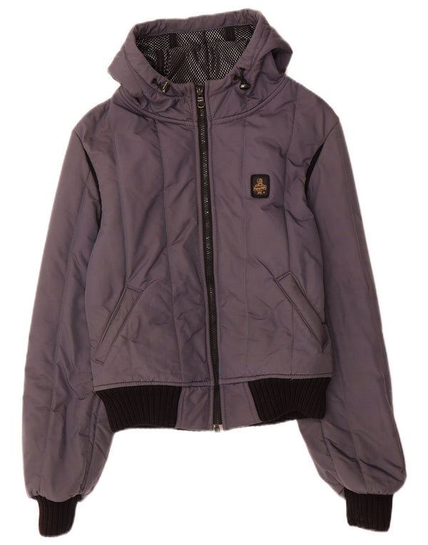 Giacca antipioggia da donna con cappuccio Refrigiwear IT 44 Nylon color block grigio medio