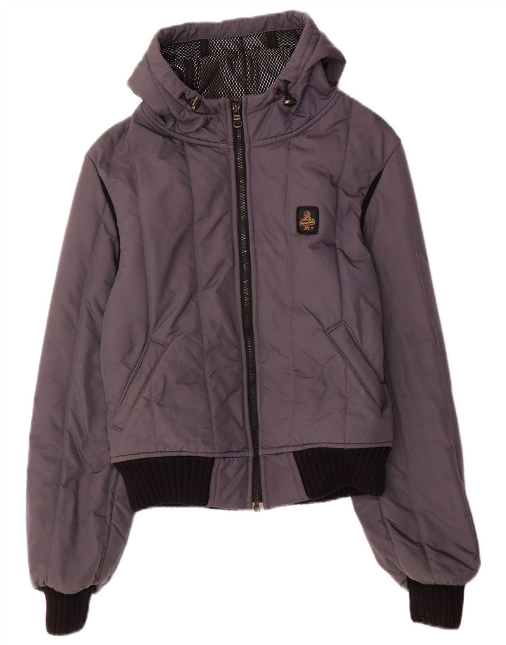 Giacca antipioggia da donna con cappuccio Refrigiwear IT 44 Nylon color block grigio medio