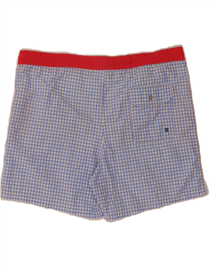 MASSIMO DUTTI Mens Swimming Shorts Large  Blue Gingham Polyester Vintage Massimo Dutti and Second-Hand Massimo Dutti from Messina Hembry 