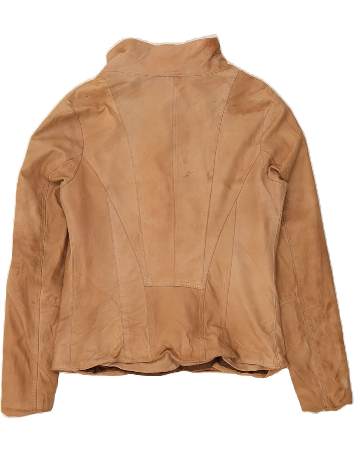 BARONE Womens Leather Jacket UK 18 XL Brown Leather Vintage Barone and Second-Hand Barone from Messina Hembry 