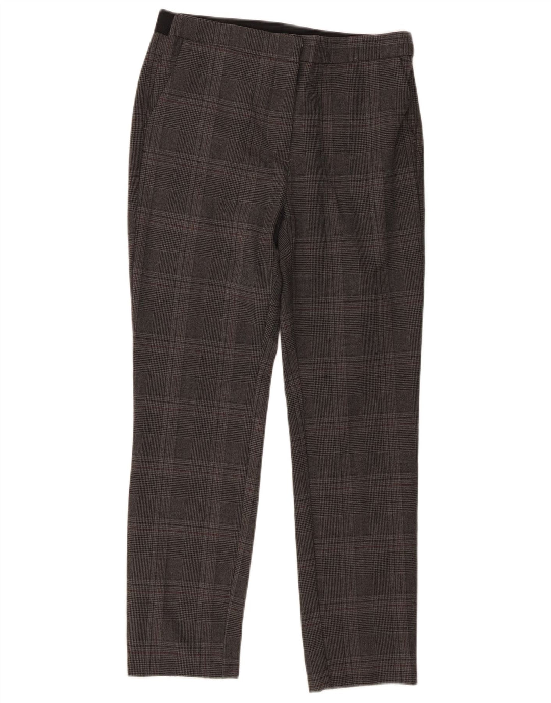 Pantaloni da abito slim Zara da donna medi W28 L27 a quadri grigi