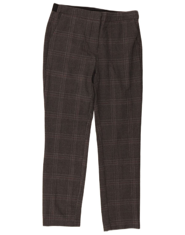 Pantaloni da abito slim Zara da donna medi W28 L27 a quadri grigi