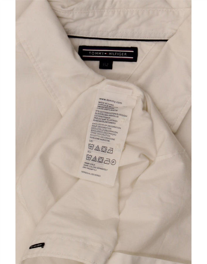 Camicia Tommy Hilfiger Ragazzi 11-12 Anni Cotone Bianco