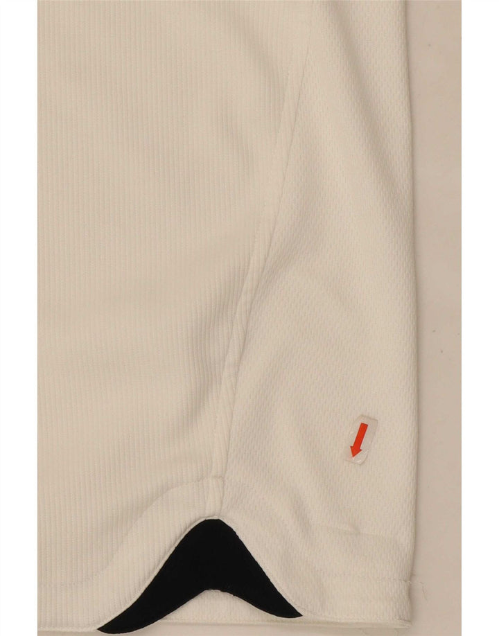 Polo Adidas da uomo UK 44/46 grande poliestere bianco
