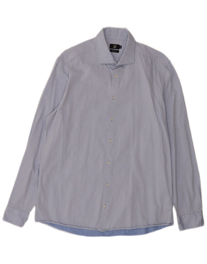 Camicia slim fit da uomo DACK'S XL in cotone blu