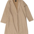 Soprabito aperto da donna Zara UK 16 grande poliestere beige