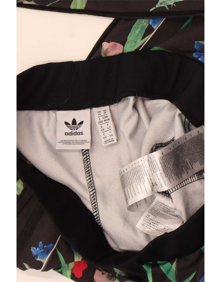 Leggings Adidas da donna UK 14 poliestere floreale nero medio