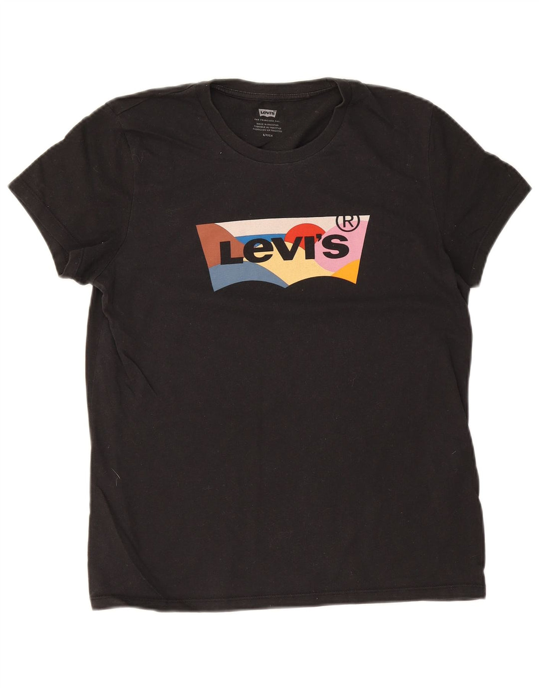 T-shirt grafica da uomo Levi's Top piccola in cotone nero