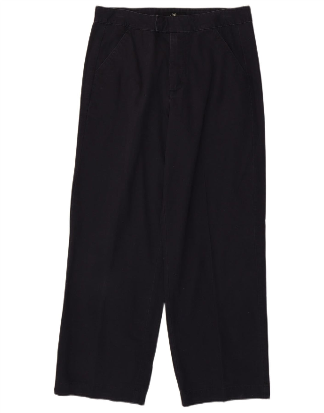 Pantaloni da abito dritti color kaki da donna Lee US 8 Medium W30 L28 Blu Navy