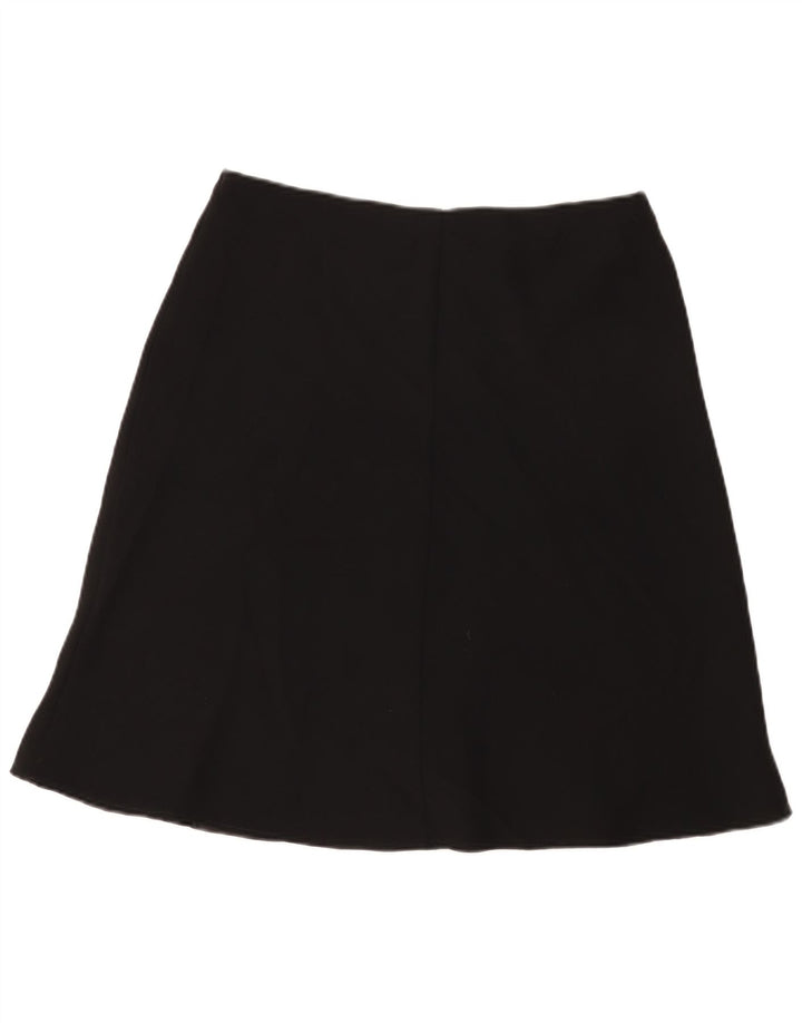 Gonna a trapezio da donna Marks & Spencer UK 14 grande W32 poliestere nero