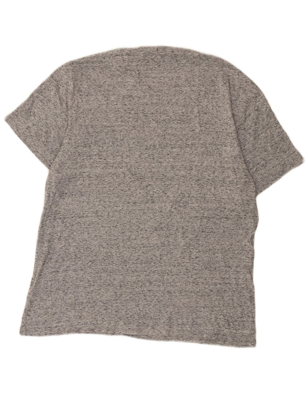 T-shirt grafica da uomo Superdry Top XL in cotone chiazzato grigio