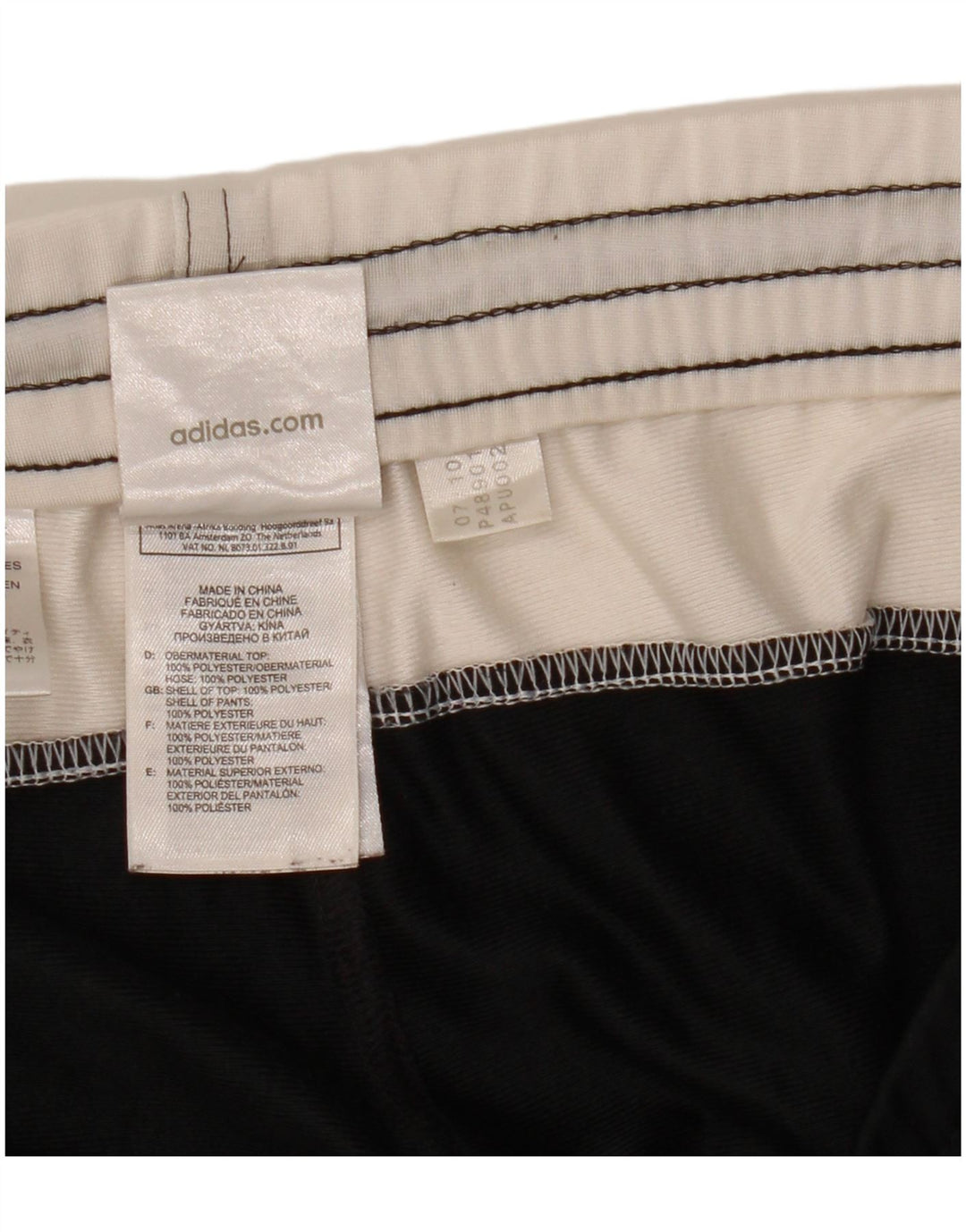 Pantaloni da tuta da uomo Adidas UK 40/42 Poliestere color block medio nero